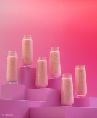 Princess Sketch Art Stemless Flute Glasses, Set of 6