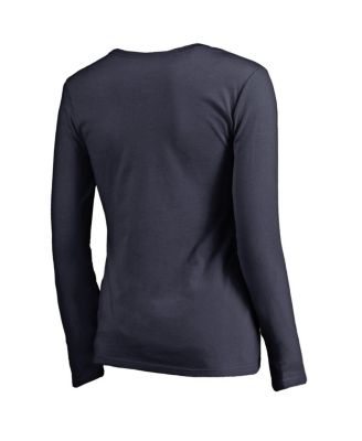 Women's Navy Boston Red Sox Cooperstown Collection Forbes Long Sleeve V-Neck T-Shirt