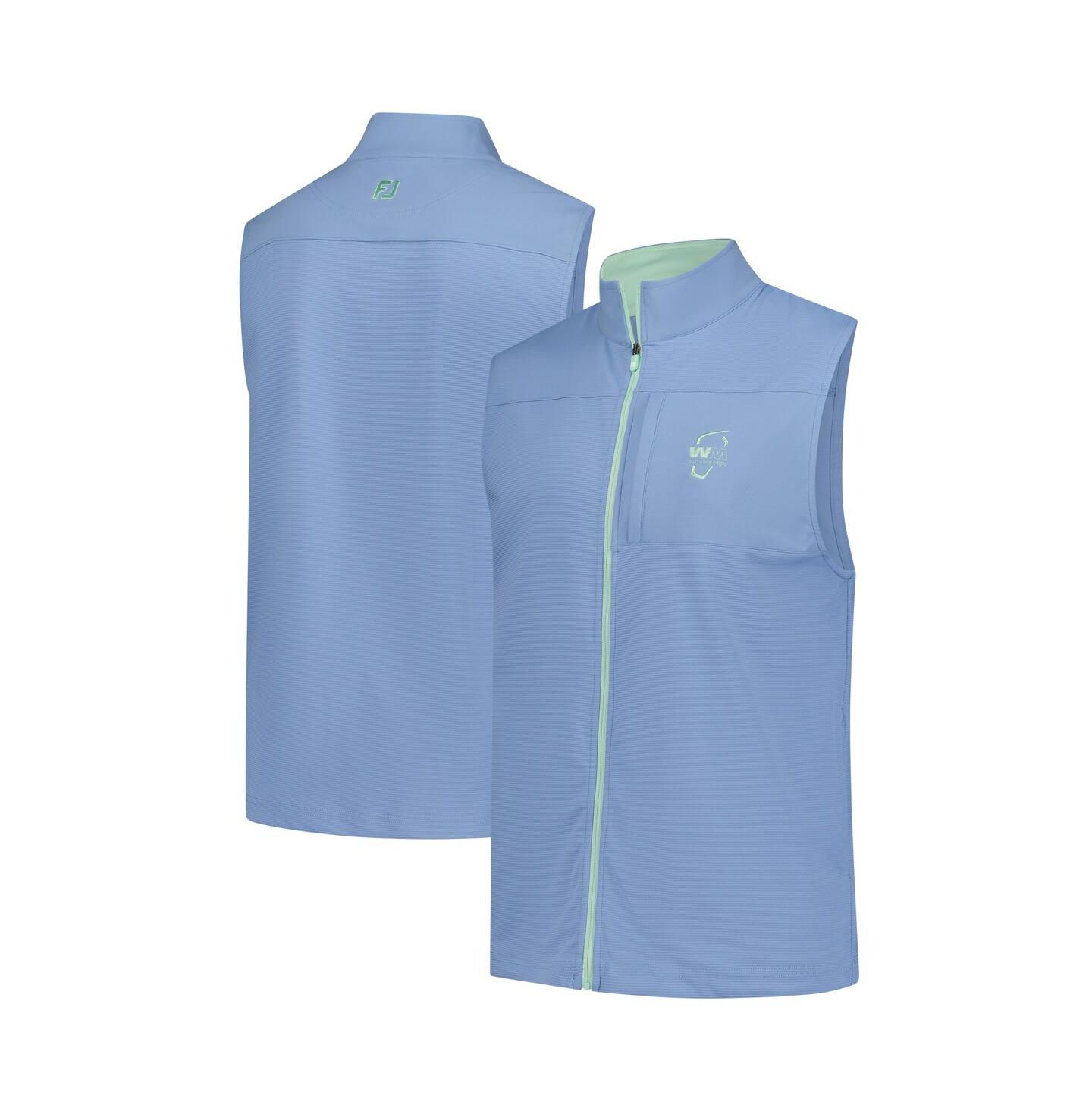 Мужской жилет FootJoy Blue WM Phoenix Open Ottoman Knit Full-Zip Vest — фото 1