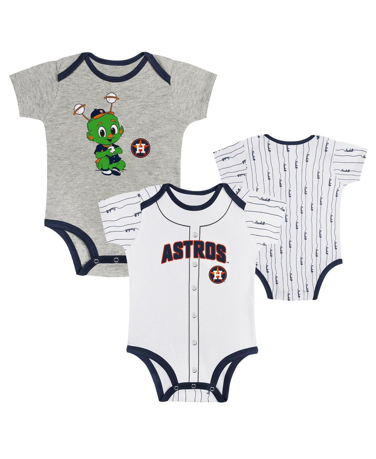 Outerstuff Kids' Baby Boys And Girls 2-pack Houston Astros Play Ball Bodysuit Set In Multi