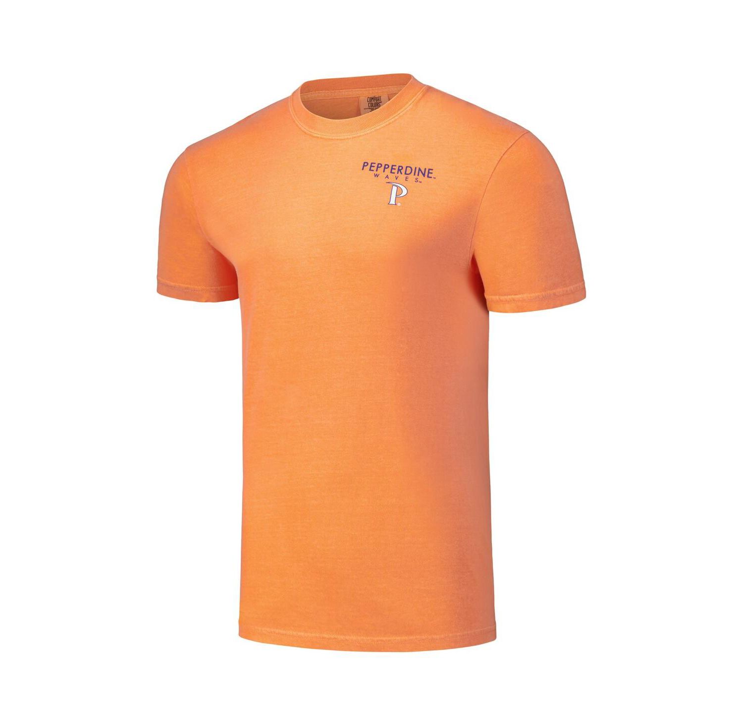 Men's and Women's Orange Pepperdine Waves Scenic Comfort Colors T-Shirt