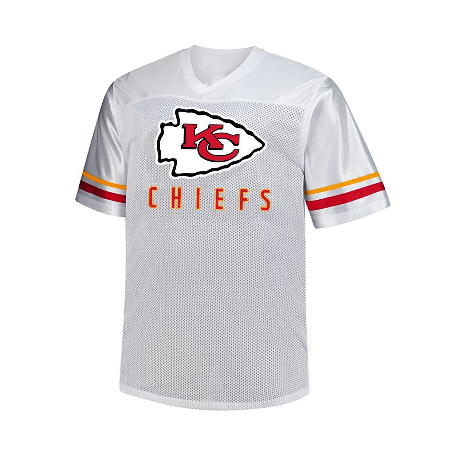 Men's Travis Kelce White Kansas City Chiefs Big & Tall V-Neck Fashion Jersey