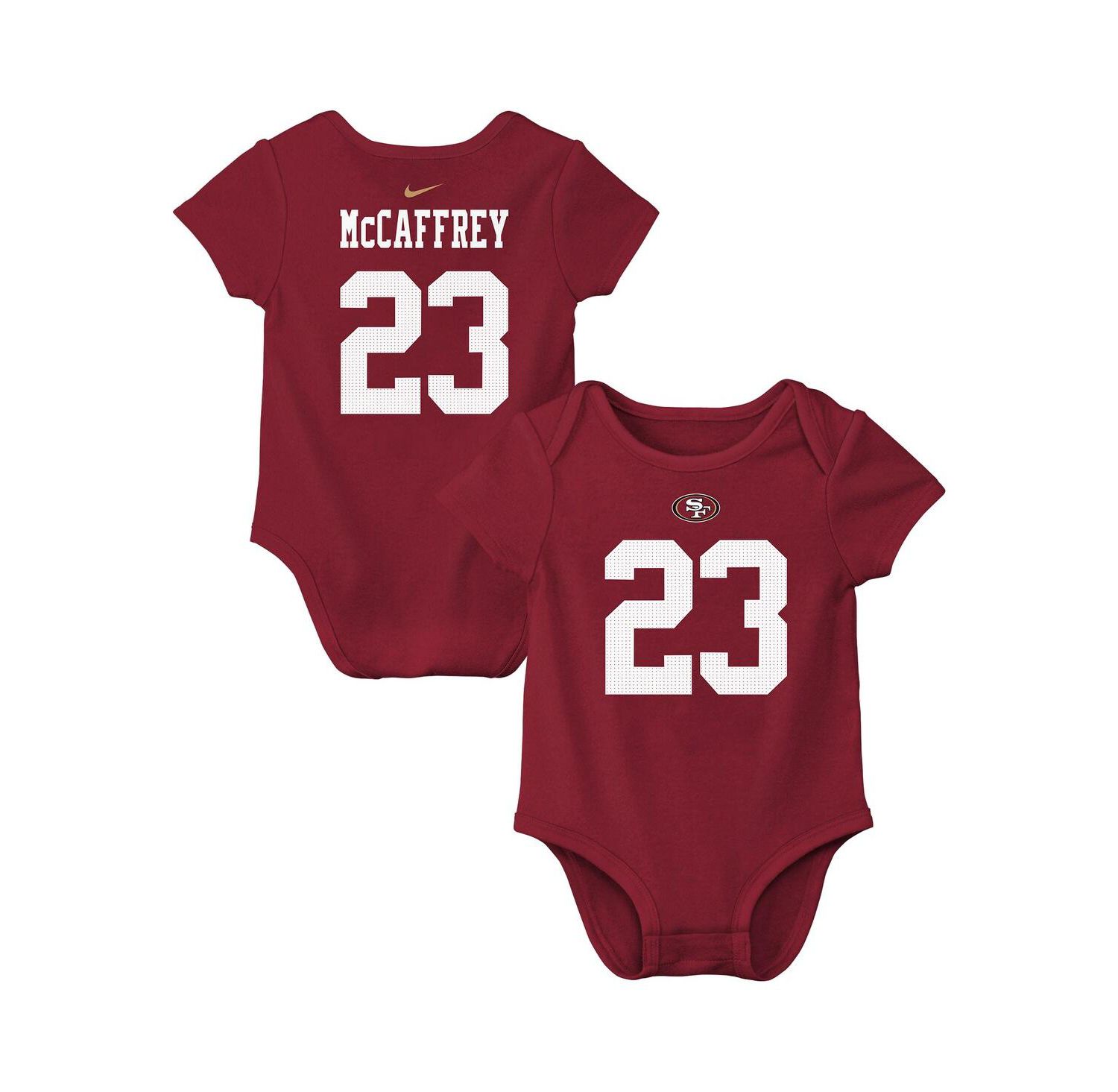 Baby Boys and Girls 2-Pack Christian McCaffrey Scarlet San Francisco 49ers Player Name & Number Bodysuit