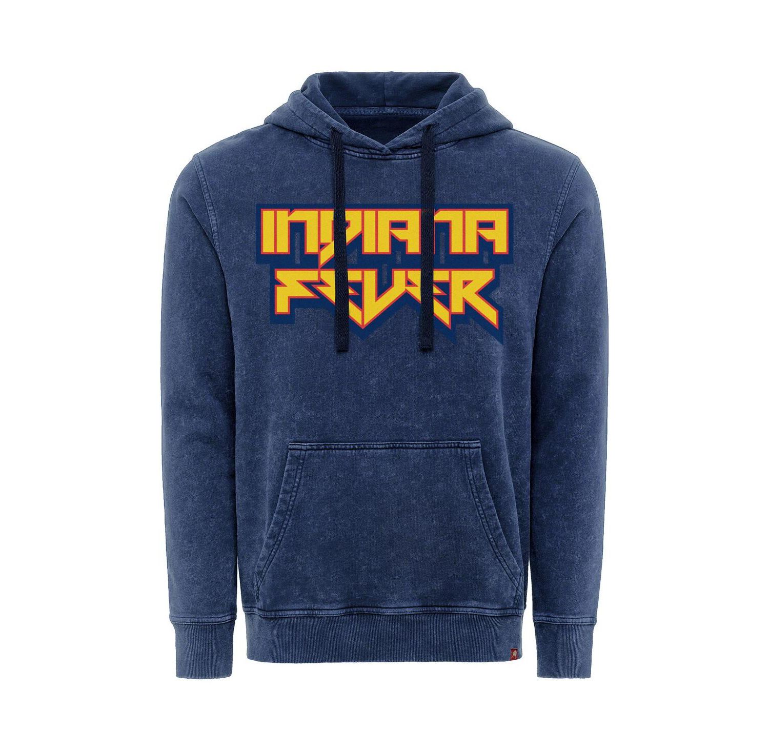 Men's and Women's Navy Indiana Fever Rock Roll Collection Jimi Mineral Wash Pullover Hoodie