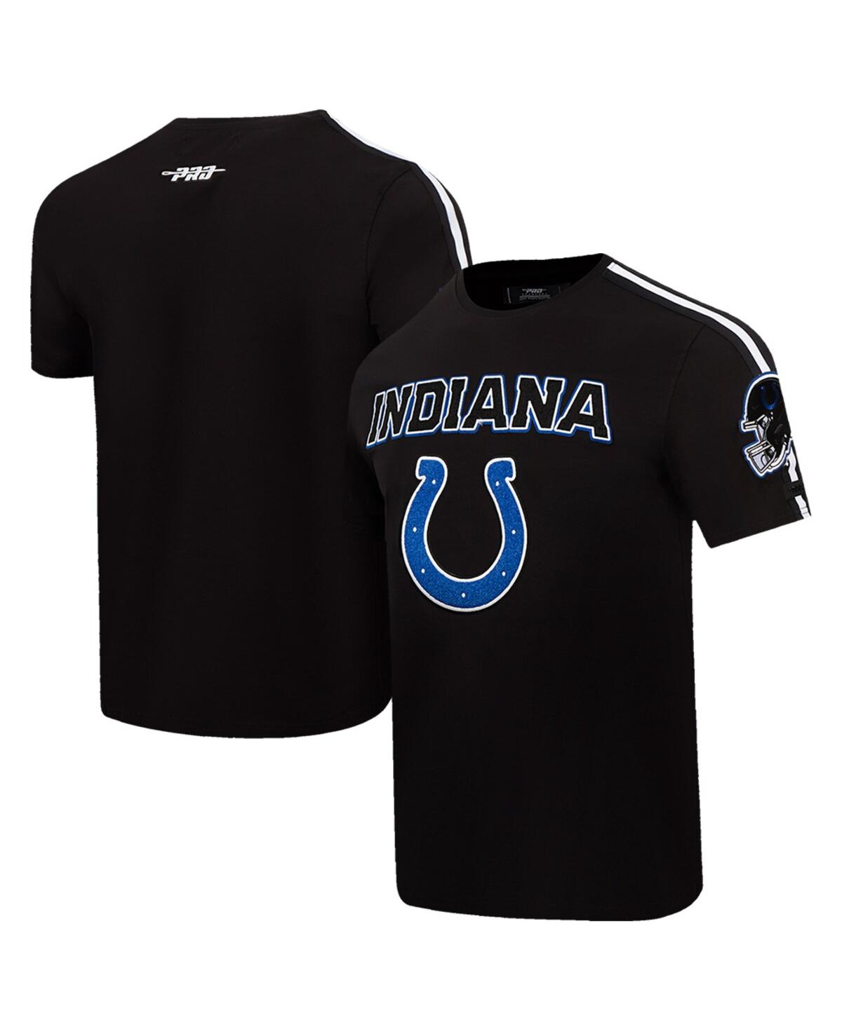 Pro Standard Men's And Women's Black Indianapolis Colts Indiana Nights Colts Shoulder Stripe T-shirt In Black