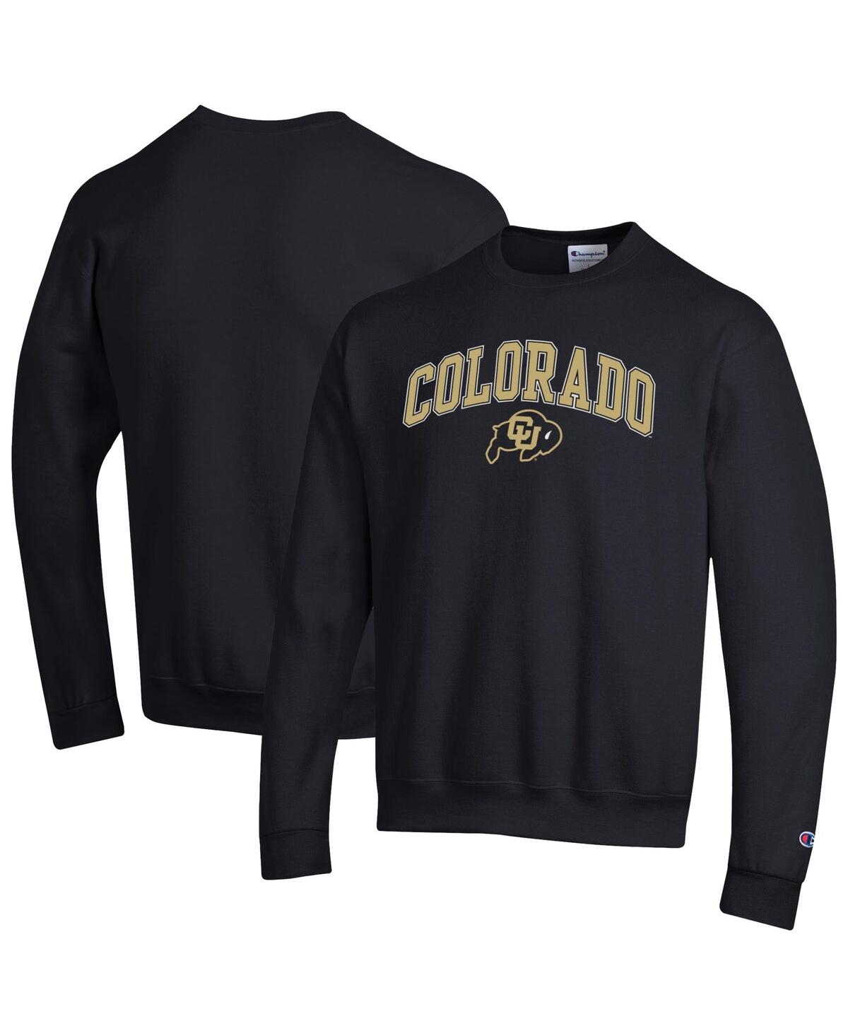 Men's Black Colorado Buffaloes Arch Over Logo Pullover Sweatshirt - Black