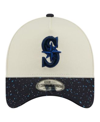 Men's Cream Seattle Mariners Speckle A-Frame 9FORTY Adjustable Hat