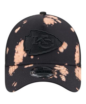 Men's Black Kansas City Chiefs Bleached 9FORTY A-Frame Adjustable Hat