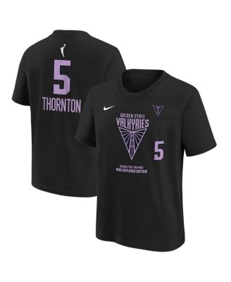 Nike - Big Boys and Girls Kayla Thornton Black Golden State Valkyries Explorer Edition Player Name Number T-Shirt