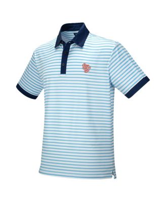 Men's Blue the Allman Brothers Band Striped Polo Shirt
