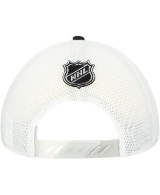 Men's Black Los Angeles Kings Authentic Pro Draft Adjustable Trucker Hat