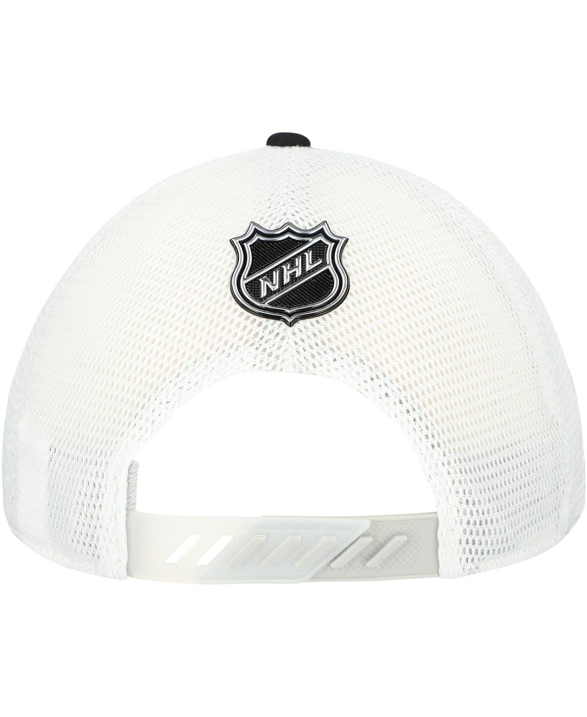 Fanatics Men's Black Los Angeles Kings Authentic Pro Draft Adjustable Trucker Hat In Black