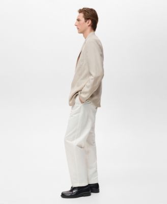 Men's Slim-Fit Linen Suit Blazer