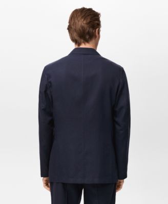 Men's Slim-Fit Linen Suit Blazer