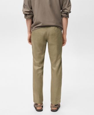 Men's Slim-Fit Linen Pants
