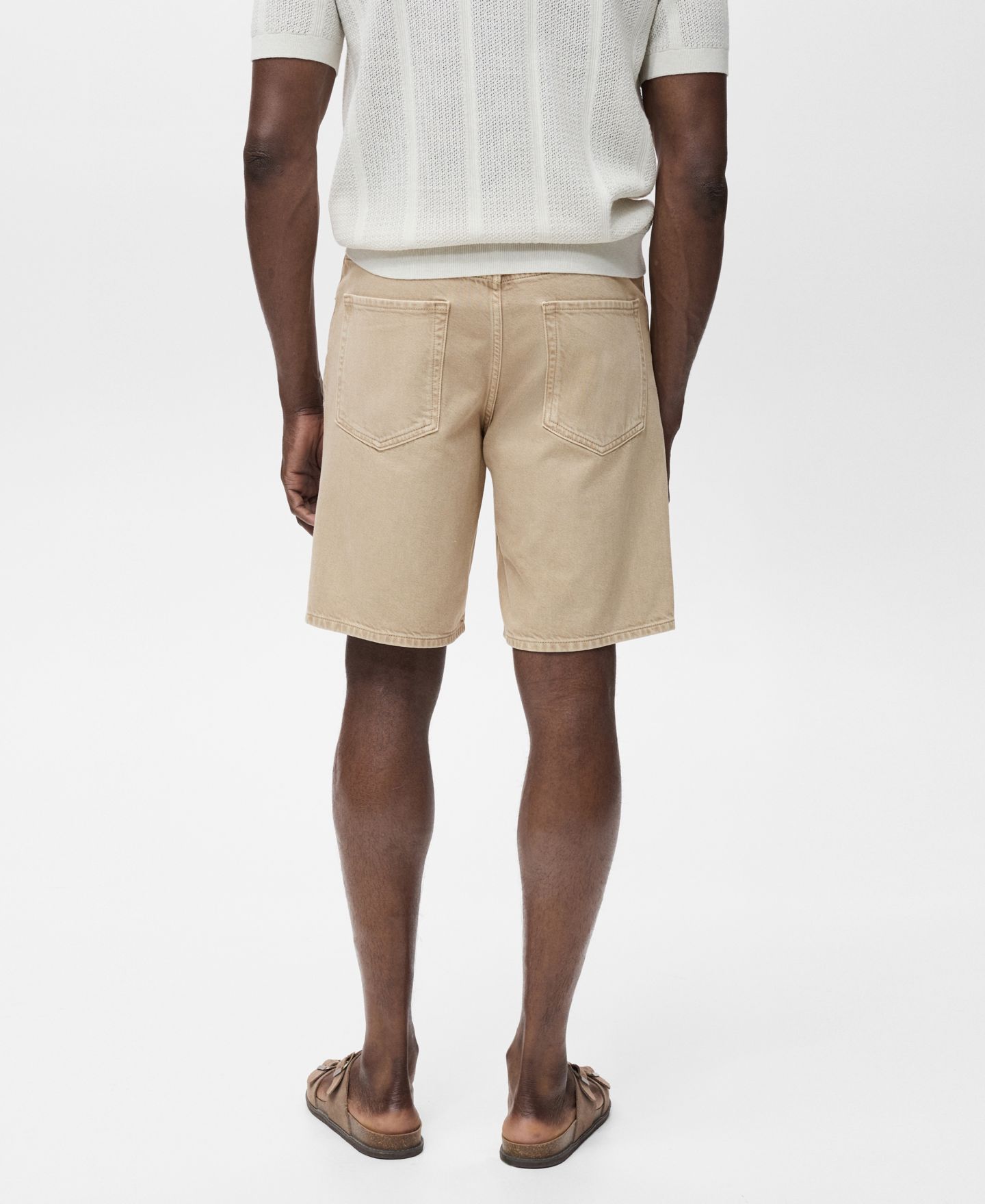 Мужские шорты Mango Regular-Fit 9" Denim Shorts, цвет: Серый — фото 2