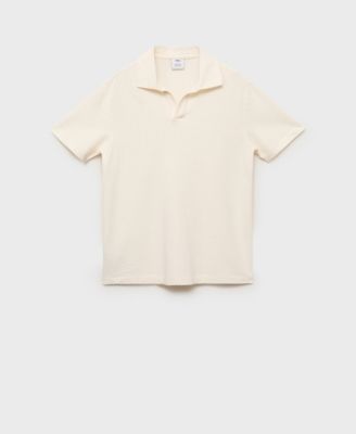 Men's Seersucker Cotton Polo Shirt
