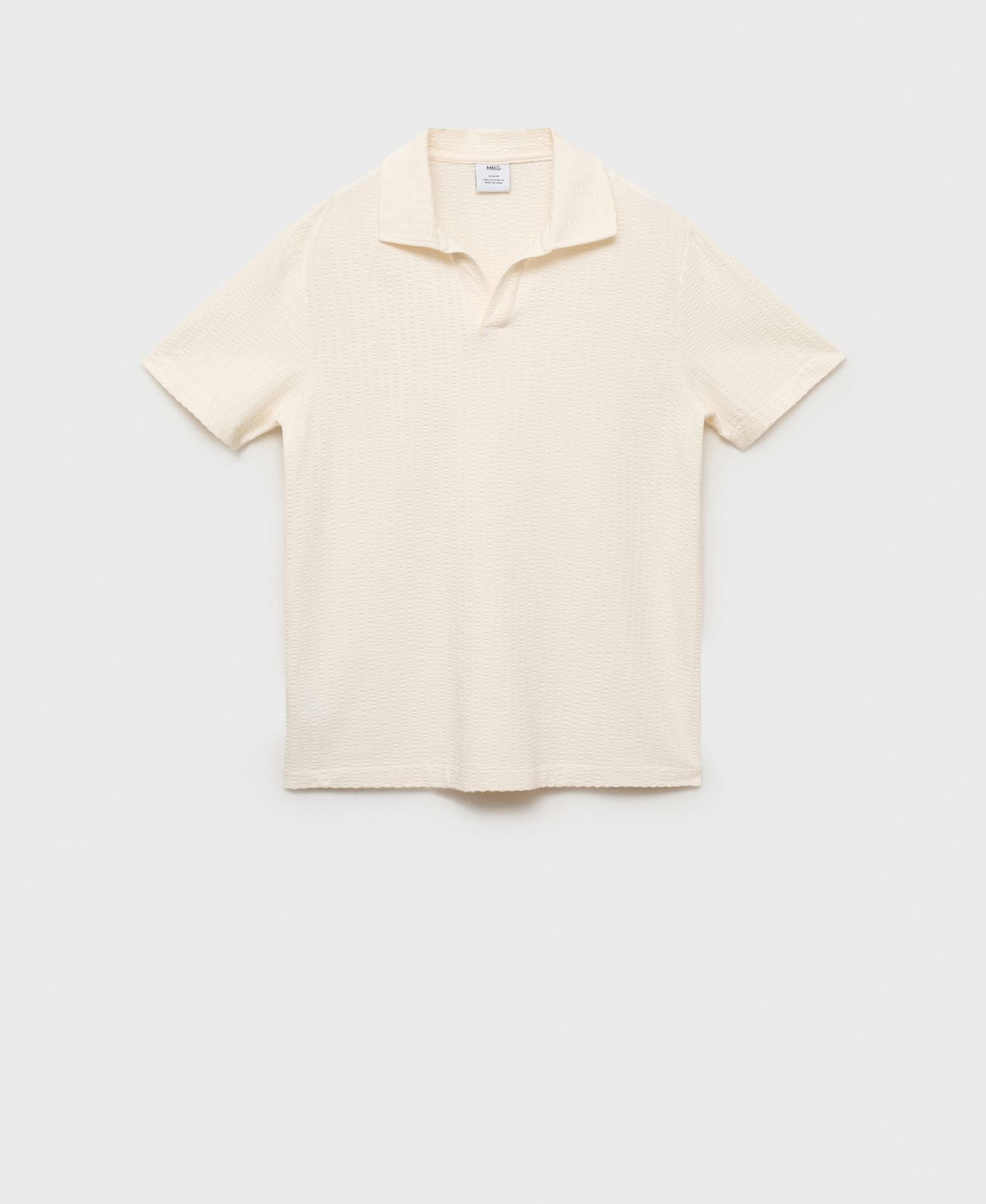 Men's Seersucker Cotton Polo Shirt