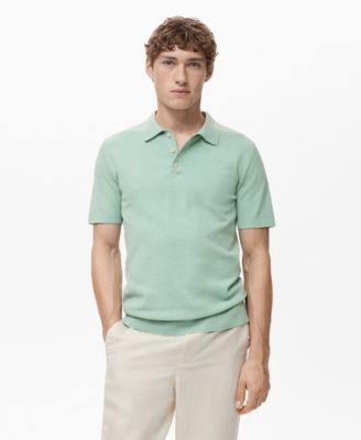 MANGO - Men's Fine-Knit Cotton Polo Shirt