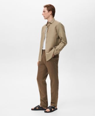 Men's Linen Pinstripe Shirt