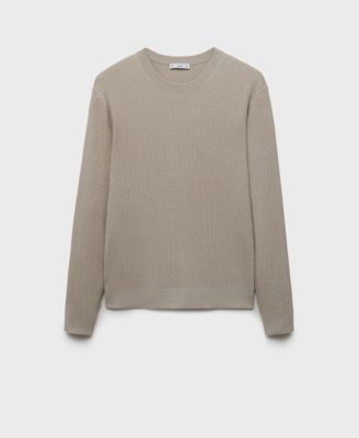Men's Fine Rib-Knit Cotton Sweater