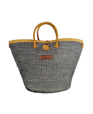 Ash Wisdom Handmade Sisal Straw Basket Tote Bag