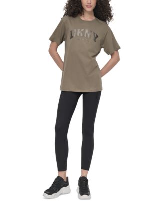 Sport Women's Varsity Satin Logo Oversized Cotton T-Shirt 