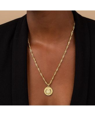 14K Gold-Plated Angel Wings Necklace, 18" + 2" extender