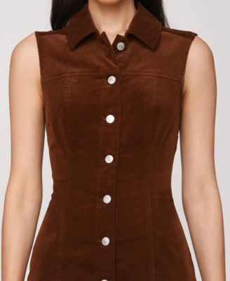 Women's Corduroy Sleeveless Maxi Dress