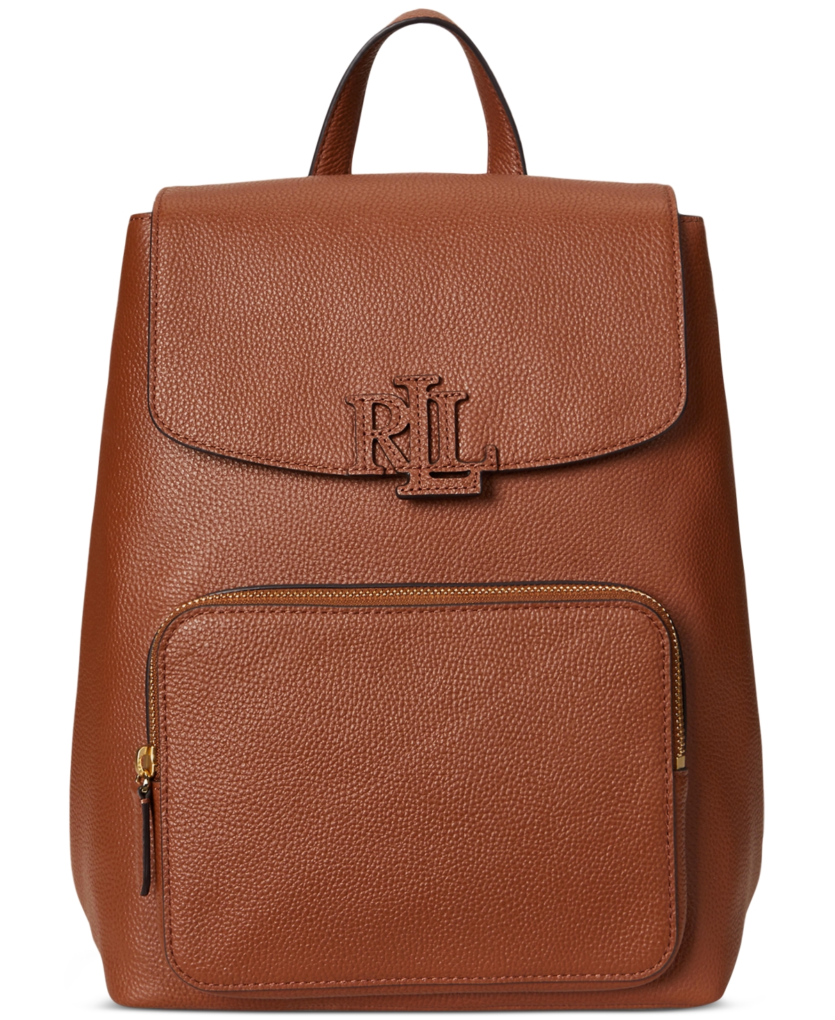 Ralph Lauren Pebbled Leather Small Cameryn Backpack In Brown