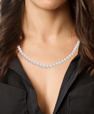 Cultured Freshwater Pearl (6 - 6-1/2mm) Pearl Strand 18" Collar Necklace