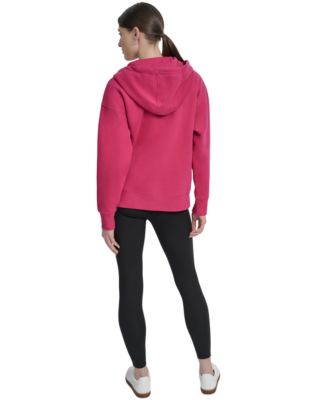 Women's Studded Mini-Logo Full-Zip Fleece Hoodie