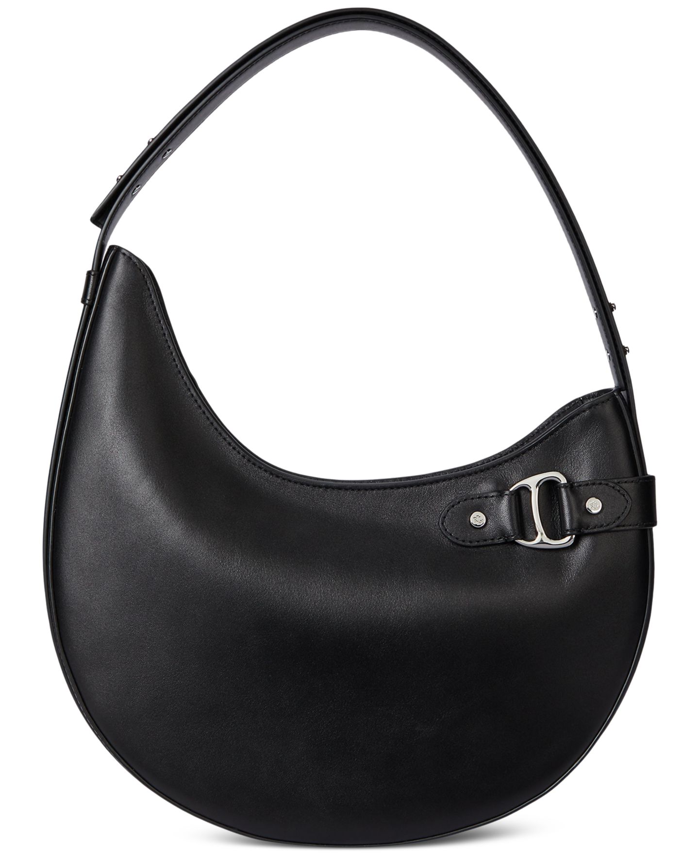 Женская сумка Lauren Ralph Lauren Leather Large Tasha Shoulder, цвет: Чёрный — фото 1