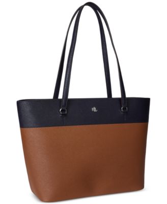 Striped Leather Medium Karly Tote Bag