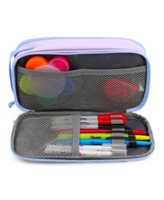 Doodle Pencil Case with Organizational Pockets and Handle Strap