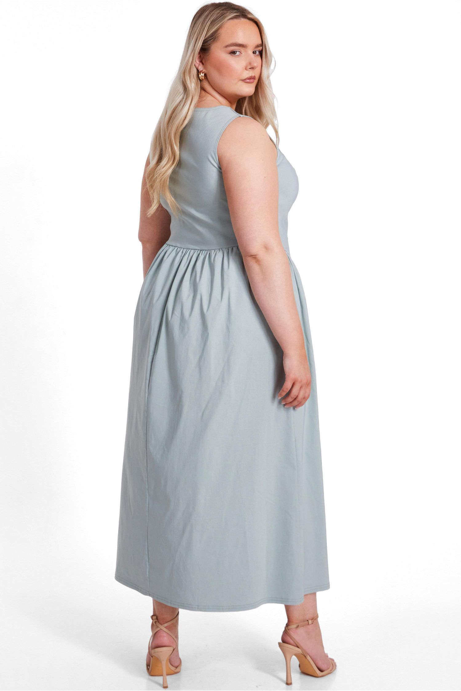 Plus Size Bengaline Midaxi Dress