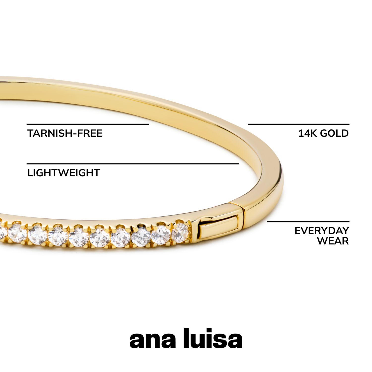 Gold Bangle Bracelet - Juliette