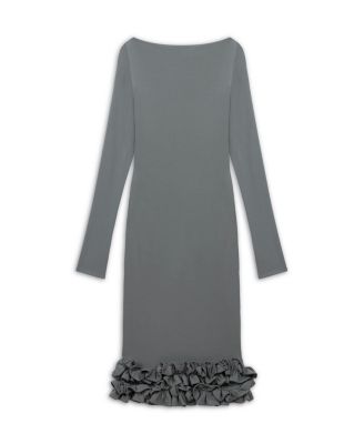 Women's Jersey Maxi Dress with Ruffle Detail