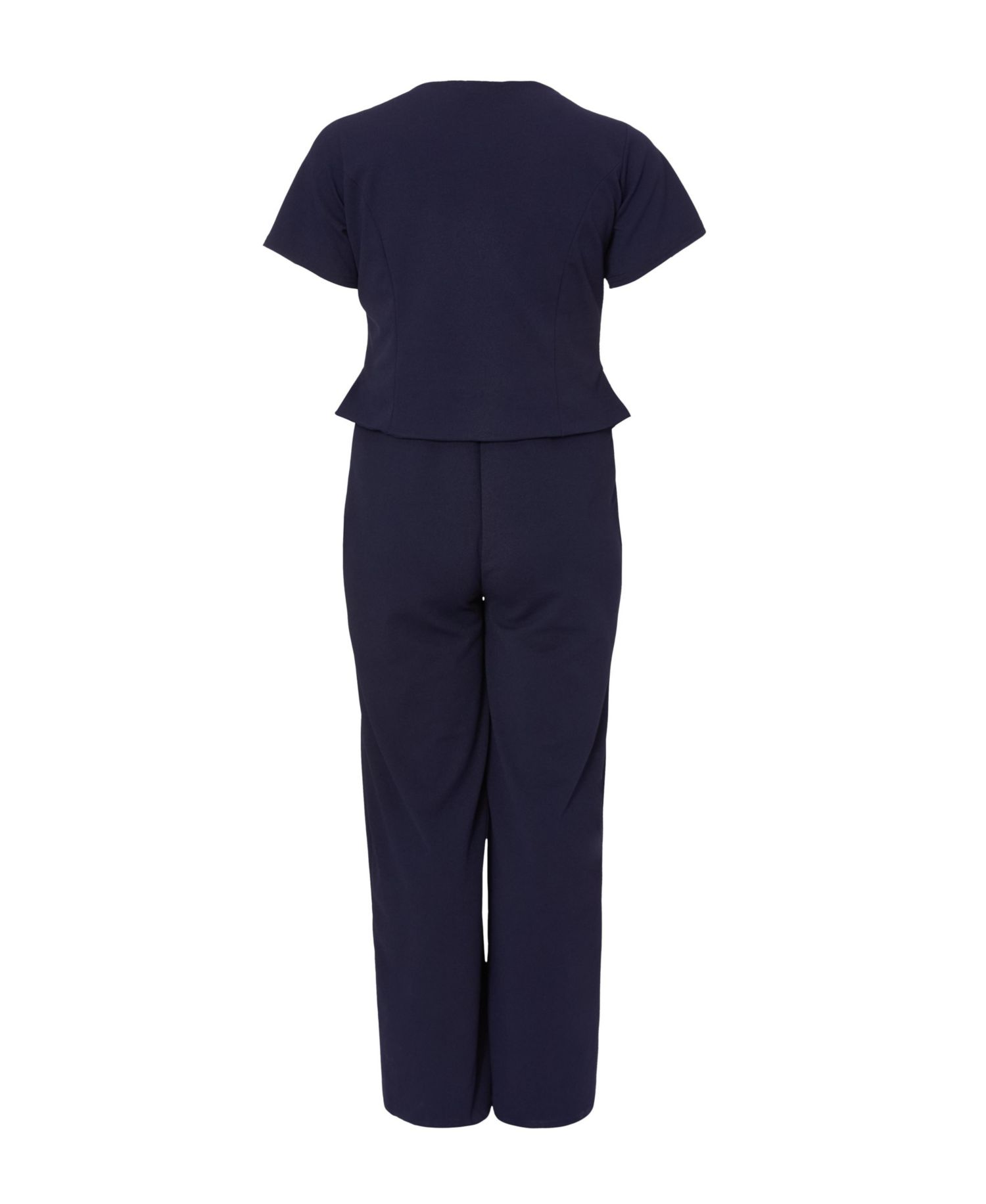 Women's Plus Size Palazzo Button Front Jumpsuit
