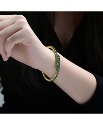 Colored Cubic Zirconia Tennis Bracelet