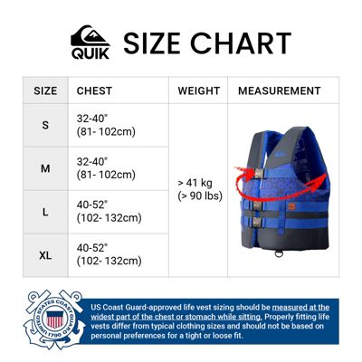 USCG Approved Men's Life Vest, Light-Weight EPE Foam and Drain Holes