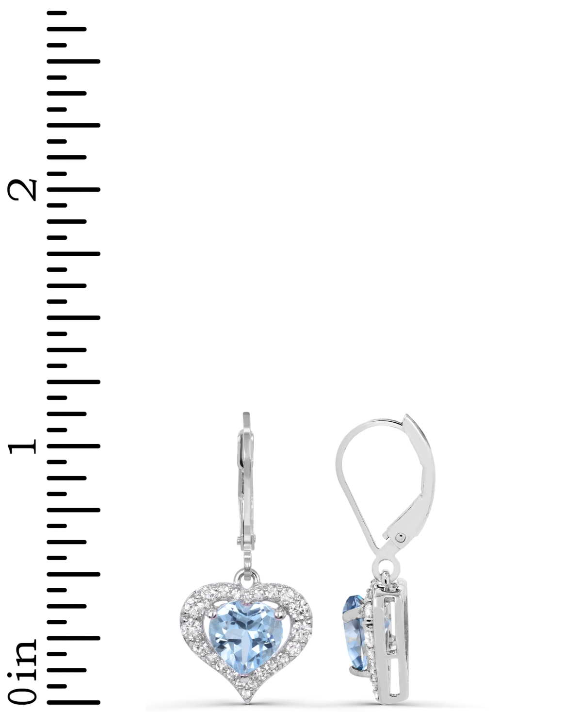 Macy's Lab-grown Pink Sapphire (2-7/8 Ct. T.w) And Lab-grown White Sapphire Earrings In Sterling Silver In Metallic