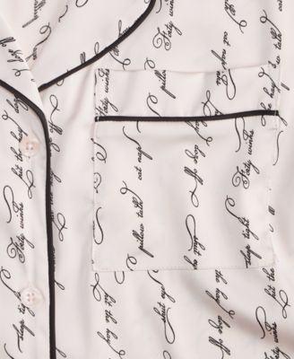 Women's Stretch Satin Short-Sleeve Pajama Set