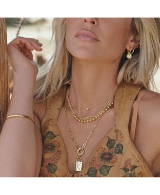 14K Gold-Plated Pure Necklace, 14" + 2" extender