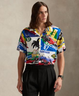 Polo Ralph Lauren - Men's Classic-Fit Racing-Print Camp Shirt