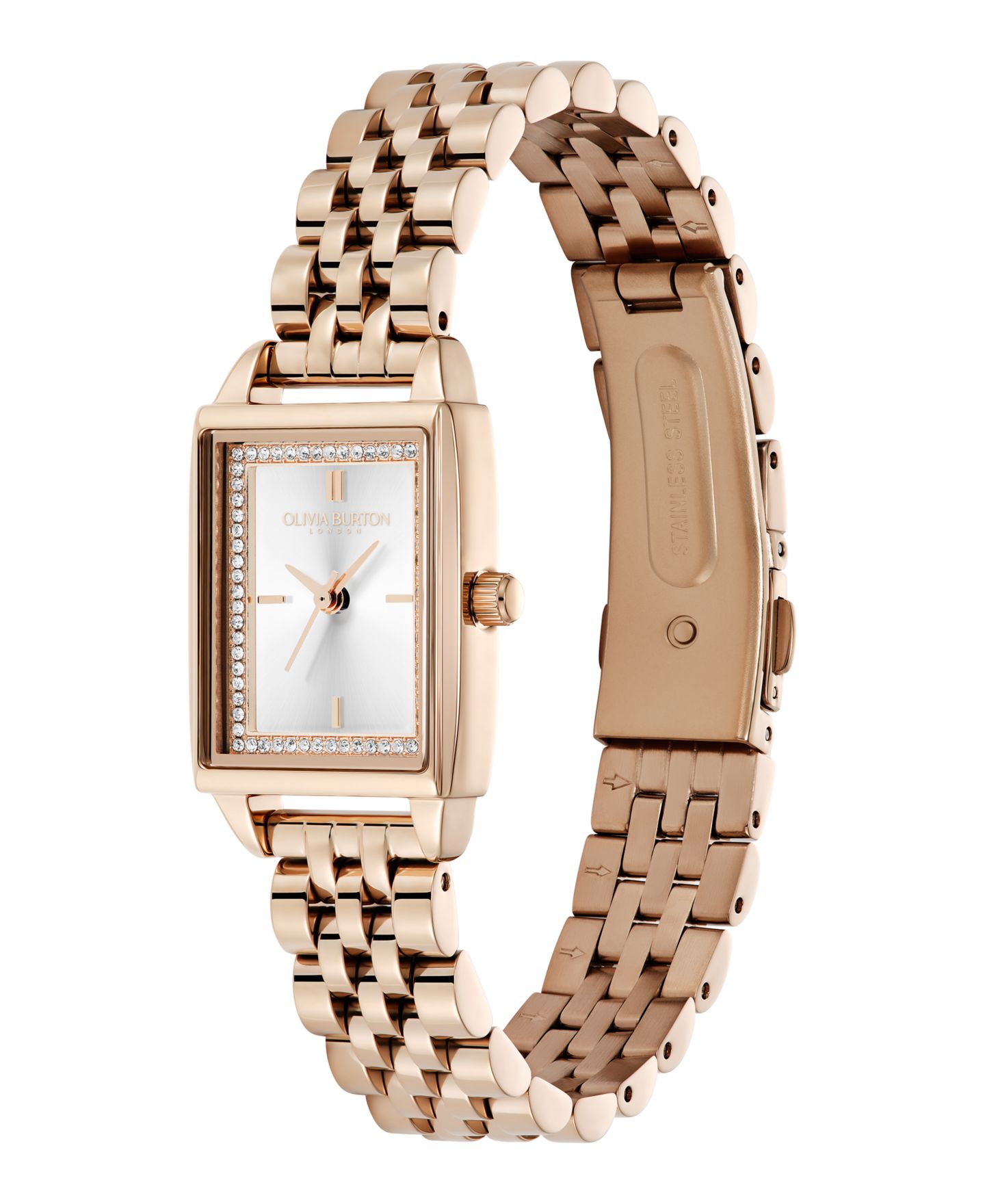Женские часы Olivia Burton Quartz Carnation Gold-Tone Stainless Steel Bracelet Watch 25.5mm x 20.5mm — фото 2