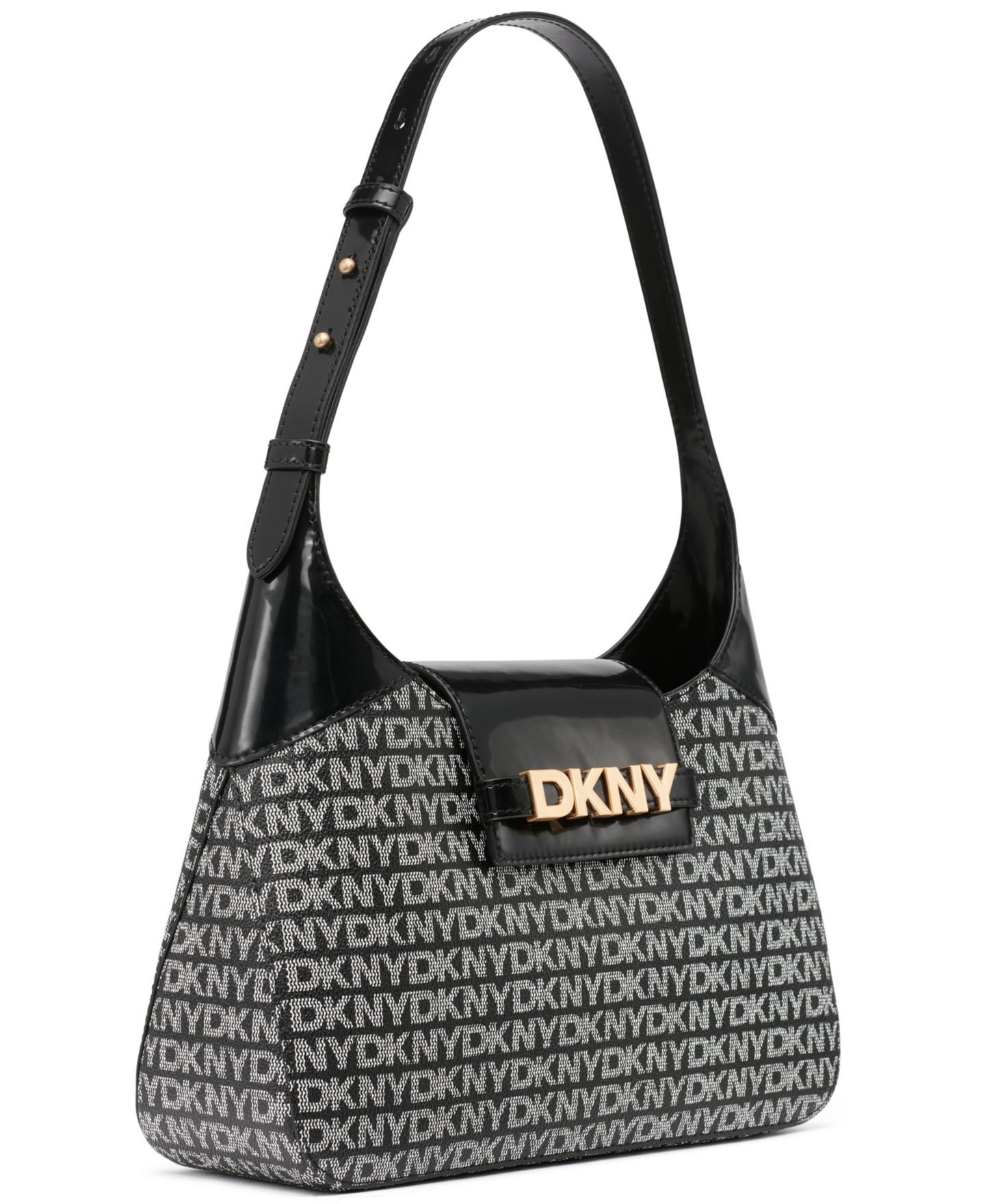 Женская сумка DKNY Avril Small Logo Shoulder, цвет: Чёрный — фото 4