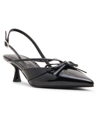 Madden Girl - Women's Vixen Bow Slingback Kitten Heel Pumps