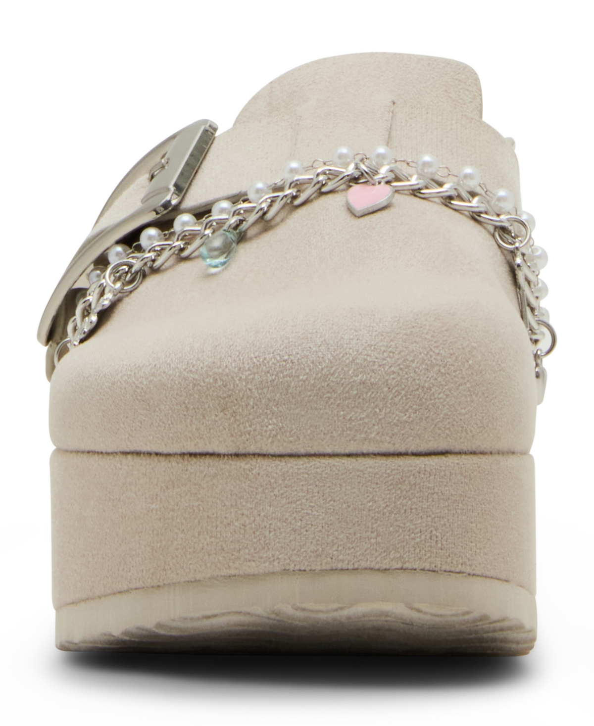 Madden Girl Women's Luna Cb Charm Platform Buckle Clogs In Neutral