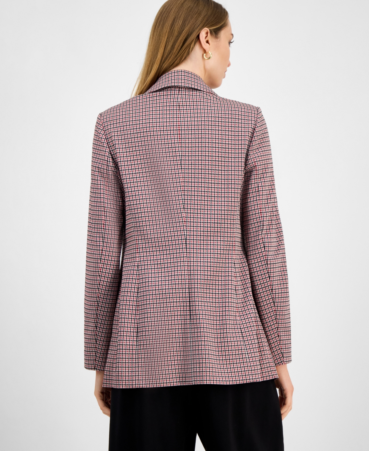 Bar Iii Women's Plaid Faux Double-Breasted Jacket, Macy's Exclusive